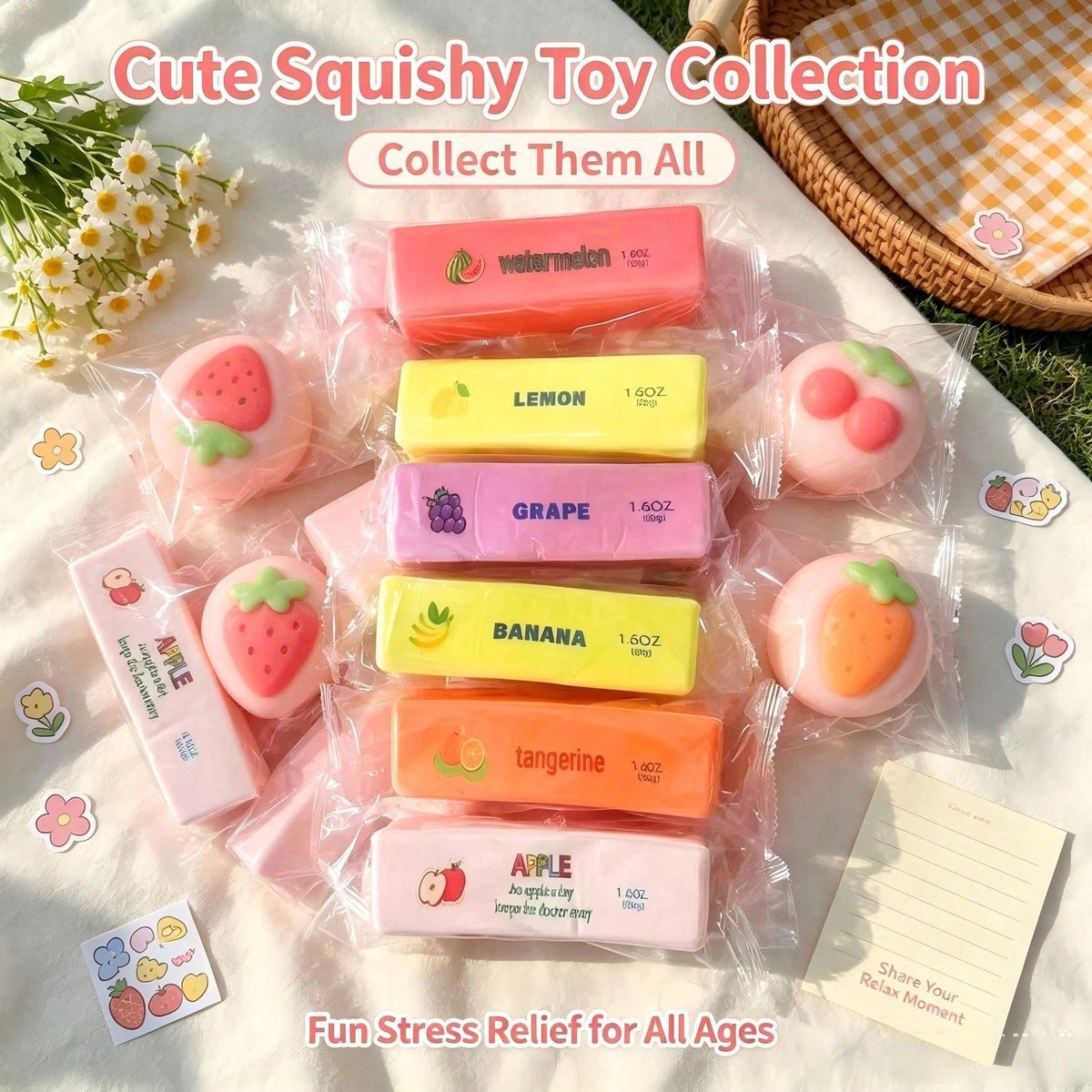 1pc Mini Orange Butter Stick Toy, Fruit Series, Super Soft Stress Relief Toy, Portable Cute Fidget Toy, Suitable For Children And Adults, Party Decoration Gift