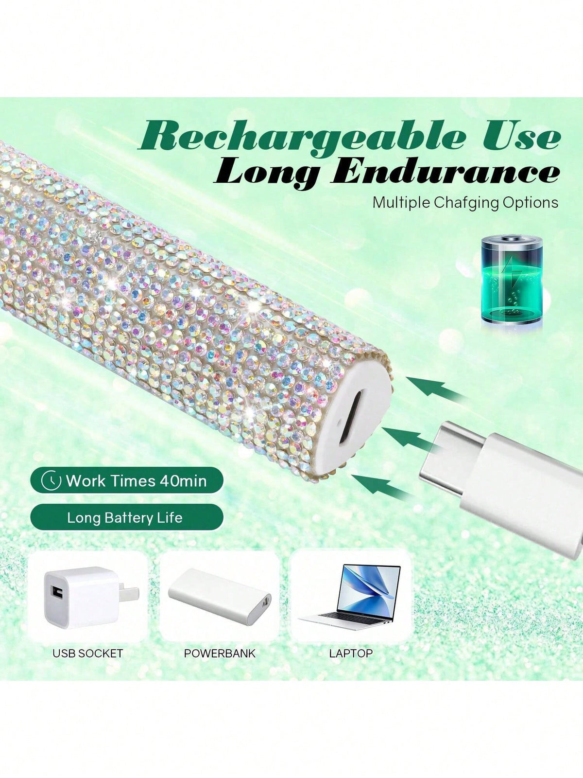 1pc Mini UV LED Nail Lamp, Portable, Suitable For Nail Polish Gel, Fast Drying, Rechargeable Curing UV Light With LED Display, Manicure Tool