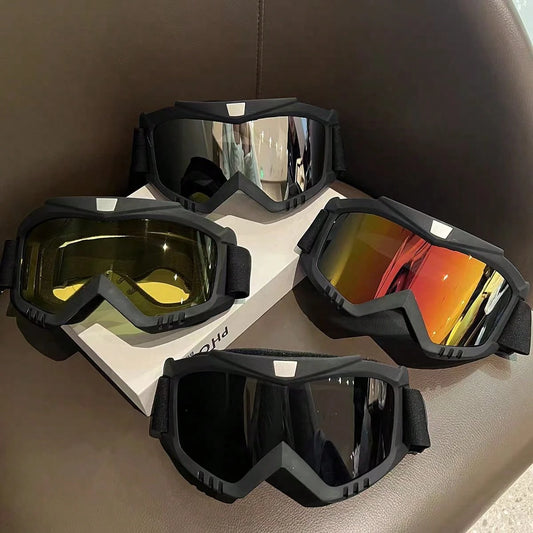 1pc Motorcycle Goggles, KTM Dirt Bike Goggles, Adult Ski Goggles, Cycling Goggles, Outdoor Sports Goggles, Snowmobile Goggles, Dune Buggy Goggles, Motorcycle Racing Goggles