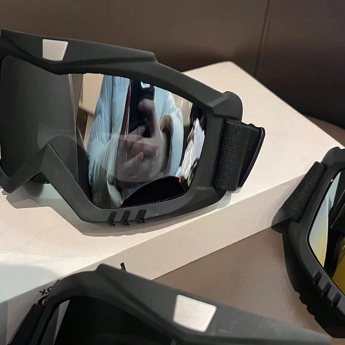 1pc Motorcycle Goggles, KTM Dirt Bike Goggles, Adult Ski Goggles, Cycling Goggles, Outdoor Sports Goggles, Snowmobile Goggles, Dune Buggy Goggles, Motorcycle Racing Goggles