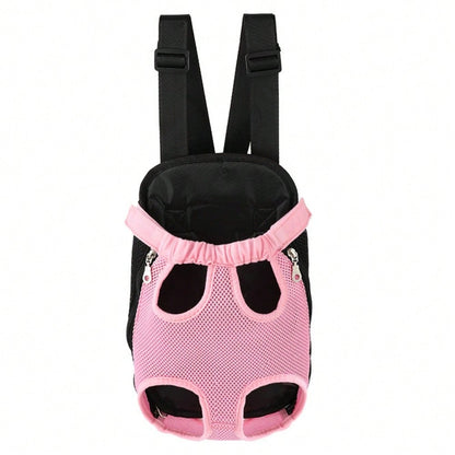 1pc New Pet Outdoor Chest Backpack, Cat & Dog Universal, Breathable Mesh Comfortable Portable Outdoor Backpack