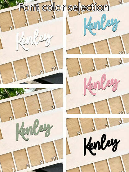1pc Personalized Baby 1st Birthday Photo Frame- Customized 12 Months Baby Growth Milestone Board Suitable For Boys And Girls Wooden Wall/Tabletop Display Stand With Month Markers- Unique Newborn Gif