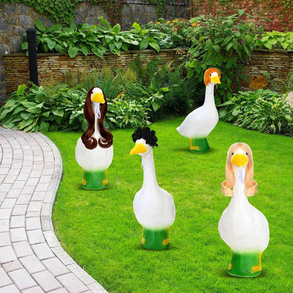 1pc Pet Goose Wig, Funny Goose Headpiece, Cute Goose Wig With Long Braids, Dress Up Goose As Judge, Goose Judge Wig, Goose Short Curly Wavy Hair, Perfect For Porch Goose Decoration