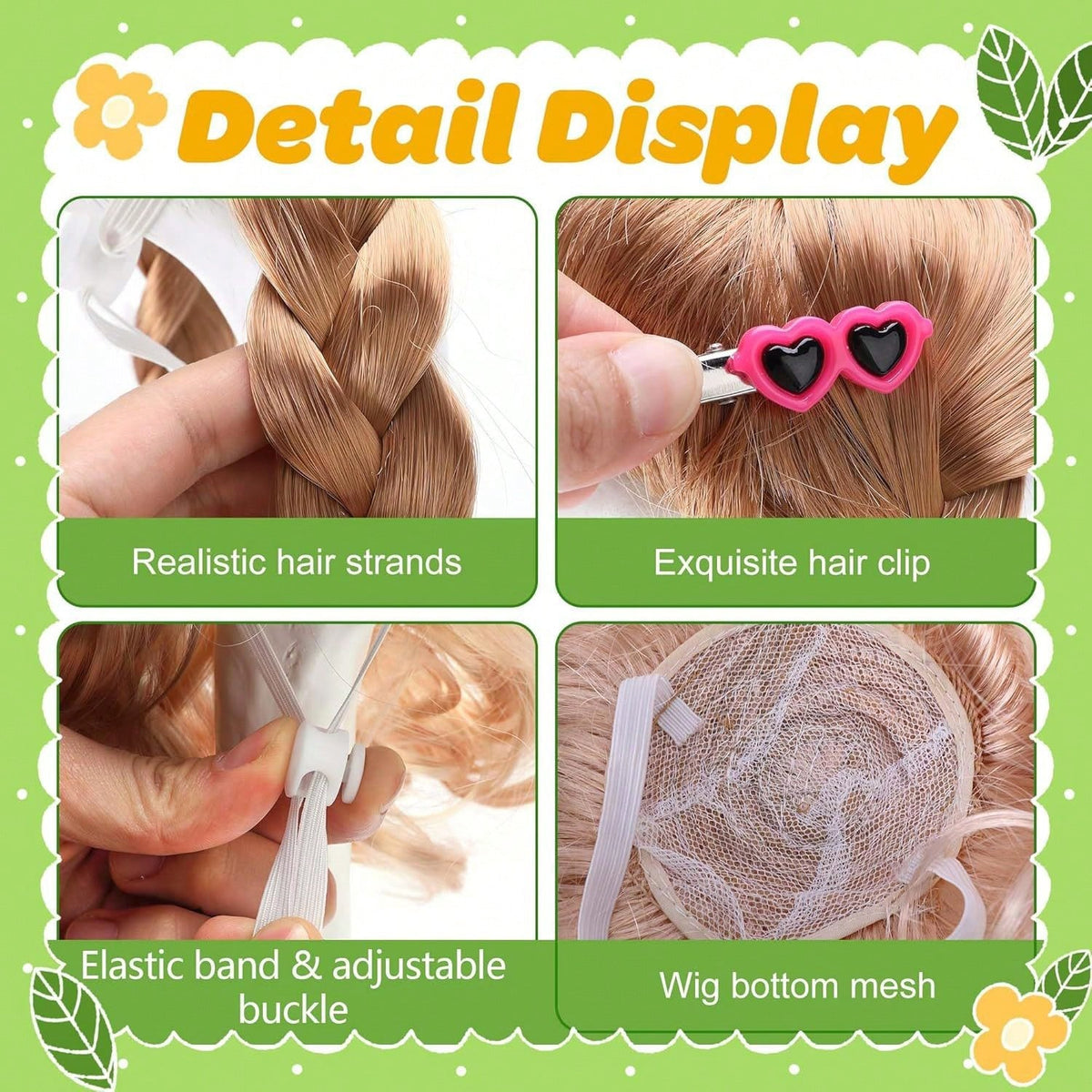 1pc Pet Goose Wig, Funny Goose Headpiece, Cute Goose Wig With Long Braids, Dress Up Goose As Judge, Goose Judge Wig, Goose Short Curly Wavy Hair, Perfect For Porch Goose Decoration