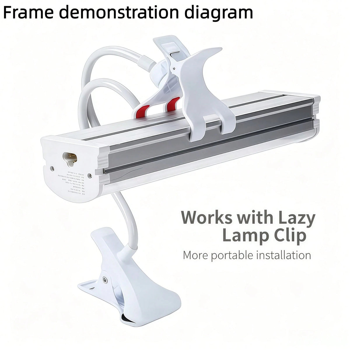1pc Phone Holder With Clip Soft Tube Bracket 360° Foldable Minimalist Plant Light Clip 60cm Dual Head Clip