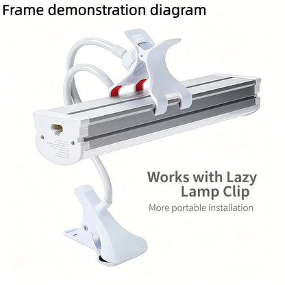 1pc Phone Holder With Clip Soft Tube Bracket 360° Foldable Minimalist Plant Light Clip 60cm Dual Head Clip