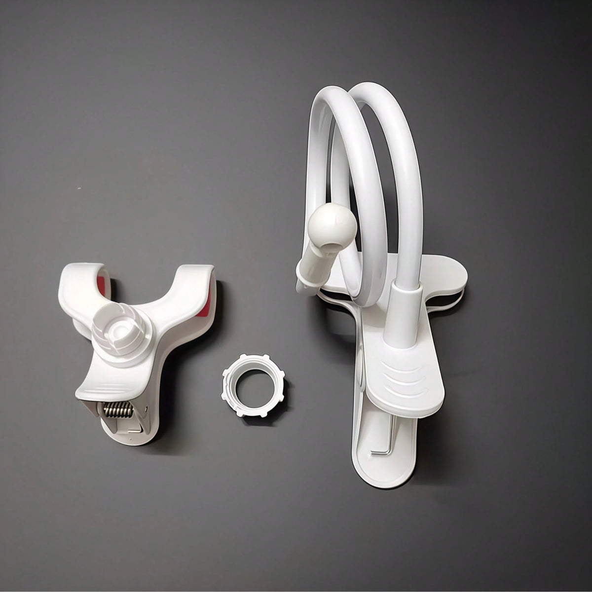 1pc Phone Holder With Clip Soft Tube Bracket 360° Foldable Minimalist Plant Light Clip 60cm Dual Head Clip