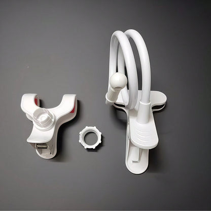 1pc Phone Holder With Clip Soft Tube Bracket 360° Foldable Minimalist Plant Light Clip 60cm Dual Head Clip