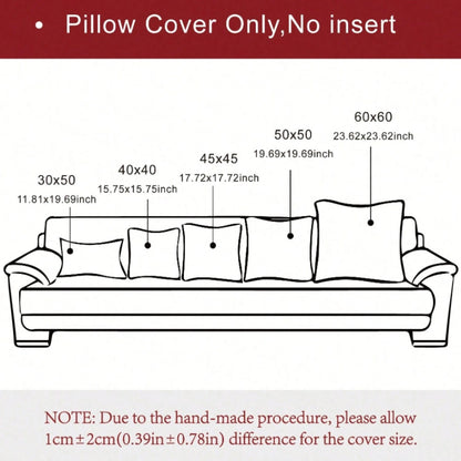 1pc Plain Cushion Cover Without Filler, With Tassel Velvet Pillowcase For Sofa, Home Decoration