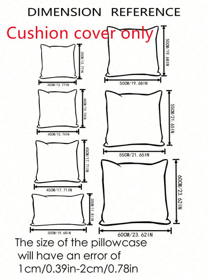 1pc Plain Cushion Cover Without Filler, With Tassel Velvet Pillowcase For Sofa, Home Decoration