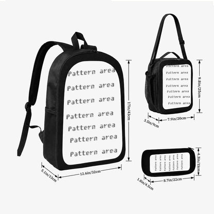1pc Polyester Backpack, Cute Black Cat Bow And Heart Graphic, Durable Large-Capacity Bookpack With Adjustable Straps And Zipper Compartments For Commuting, Travel And Outdoor Use