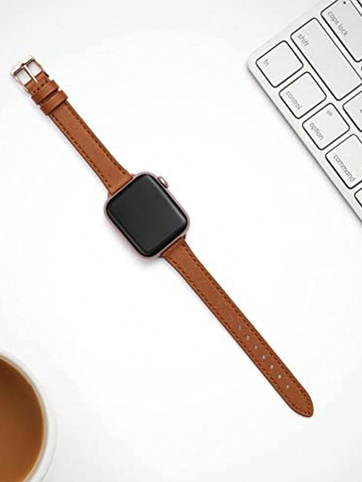 1pc PU Leather Watch Band For Women, Compatible With Apple Watch Bands Ultra/Se/8/7/6/5/4/3/2/1, Lim Waist Design, Sizes 38/40/41/42/44/45/49mm