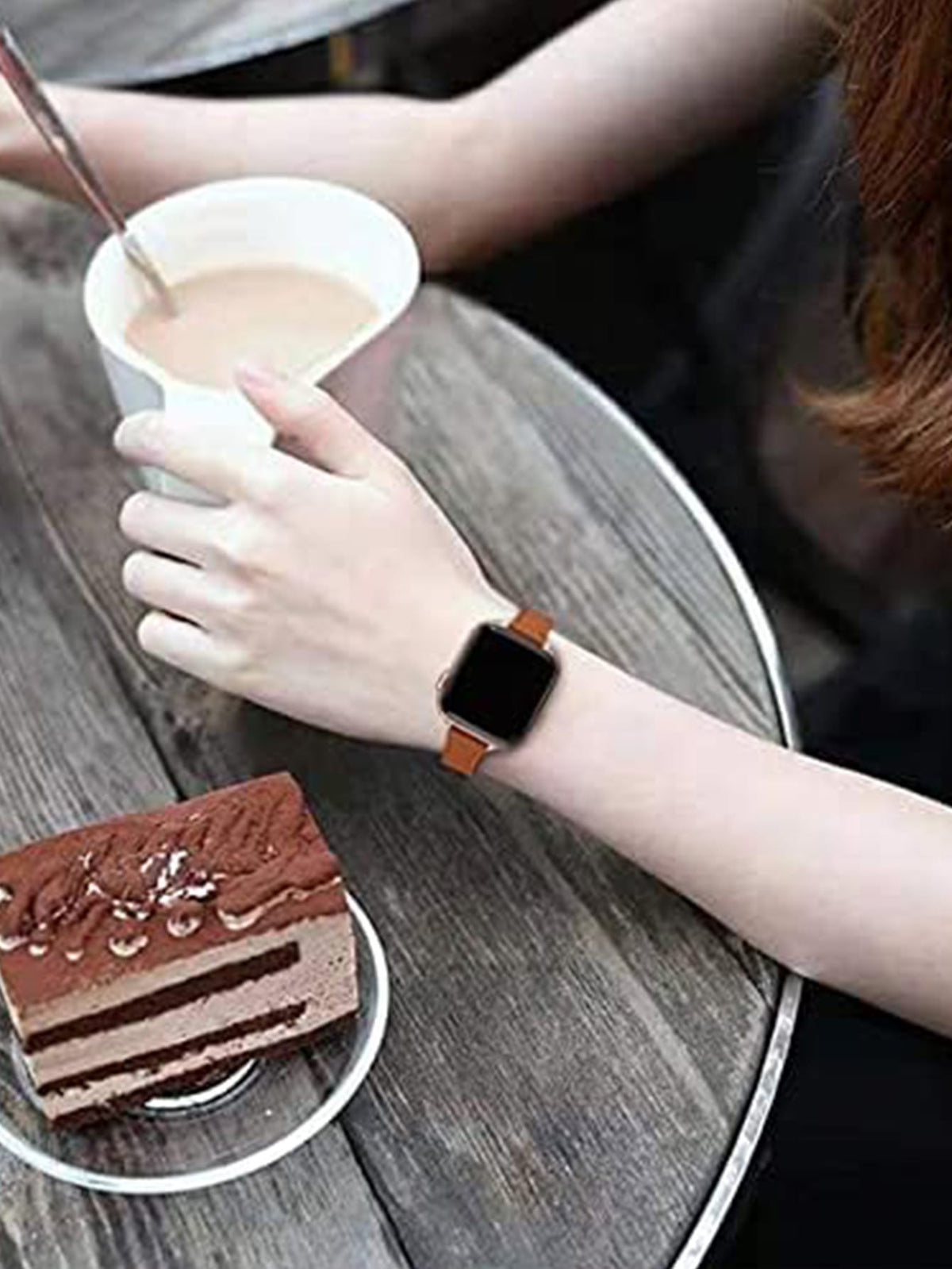 1pc PU Leather Watch Band For Women, Compatible With Apple Watch Bands Ultra/Se/8/7/6/5/4/3/2/1, Lim Waist Design, Sizes 38/40/41/42/44/45/49mm