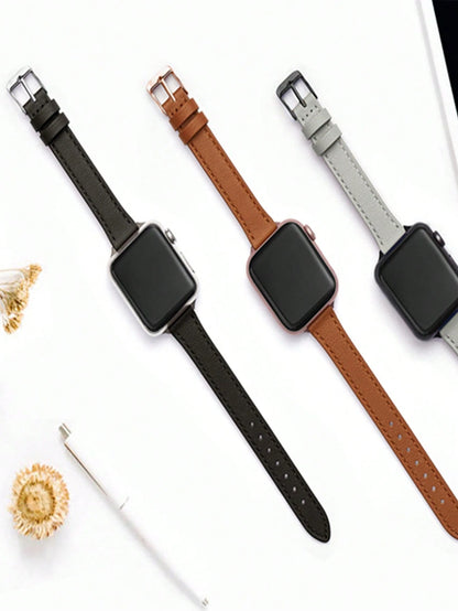 1pc PU Leather Watch Band For Women, Compatible With Apple Watch Bands Ultra/Se/8/7/6/5/4/3/2/1, Lim Waist Design, Sizes 38/40/41/42/44/45/49mm