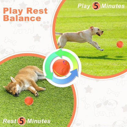 1pc Random Color Smart Pet Bouncing Ball, Fun And Durable Interactive Toy, USB Rechargeable, Thermoplastic Rubber Material, Random Movement, Suitable For Small Dogs
