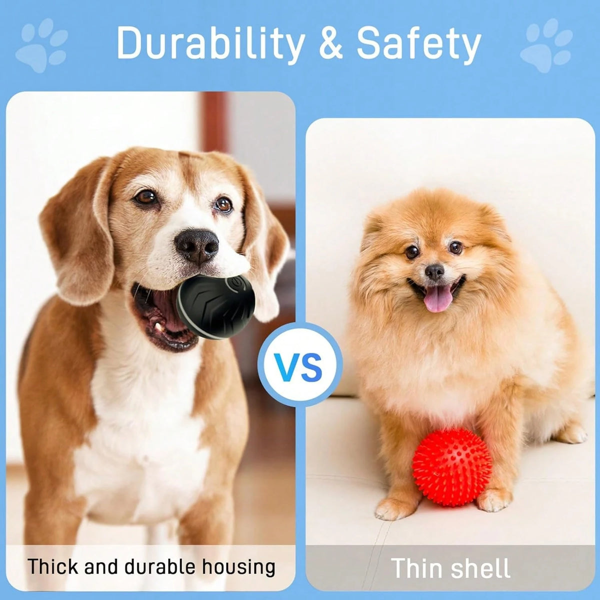 1pc Random Color Smart Pet Bouncing Ball, Fun And Durable Interactive Toy, USB Rechargeable, Thermoplastic Rubber Material, Random Movement, Suitable For Small Dogs