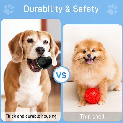 1pc Random Color Smart Pet Bouncing Ball, Fun And Durable Interactive Toy, USB Rechargeable, Thermoplastic Rubber Material, Random Movement, Suitable For Small Dogs