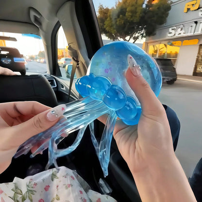 1pc Realistic Pressure Relief Jellyfish Shaped Soft Squishy Toys, Cute Soft Stress Relief, Slow Rebound TPR Material Realistic Jellyfish Shaped Stress Ball, Adult Pressure Relief Toys--Squishy-Squishy