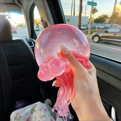 1pc Realistic Pressure Relief Jellyfish Shaped Soft Squishy Toys, Cute Soft Stress Relief, Slow Rebound TPR Material Realistic Jellyfish Shaped Stress Ball, Adult Pressure Relief Toys--Squishy-Squishy