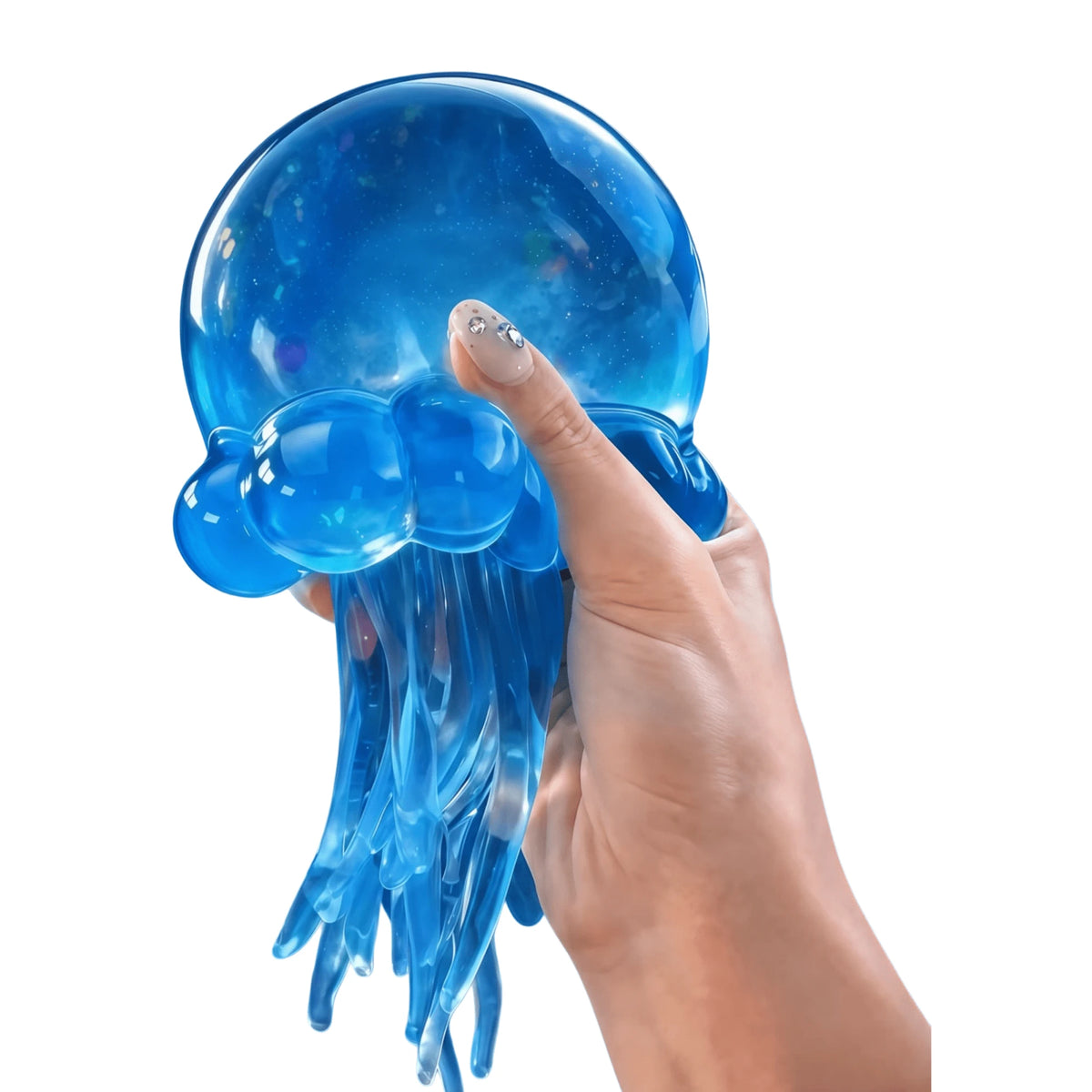 1pc Realistic Pressure Relief Jellyfish Shaped Soft Squishy Toys, Cute Soft Stress Relief, Slow Rebound TPR Material Realistic Jellyfish Shaped Stress Ball, Adult Pressure Relief Toys--Squishy-Squishy