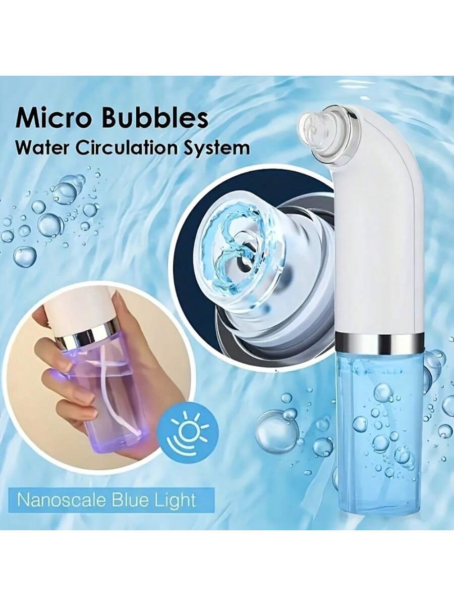 1pc Rechargeable Smart Facial Cleansing Brush, 6 Replaceable Heads, Micro-Bubble Technology, Deep Pore & Blackhead Cleansing, 300mAh Lithium-Polymer Battery, Fragrance-Free (Valentine's Day Gift)