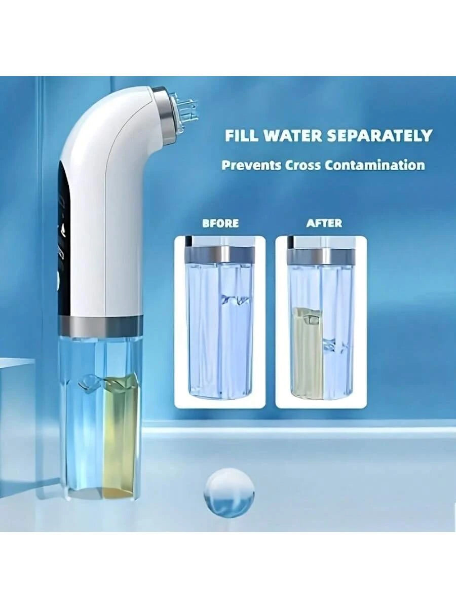 1pc Rechargeable Smart Facial Cleansing Brush, 6 Replaceable Heads, Micro-Bubble Technology, Deep Pore & Blackhead Cleansing, 300mAh Lithium-Polymer Battery, Fragrance-Free (Valentine's Day Gift)