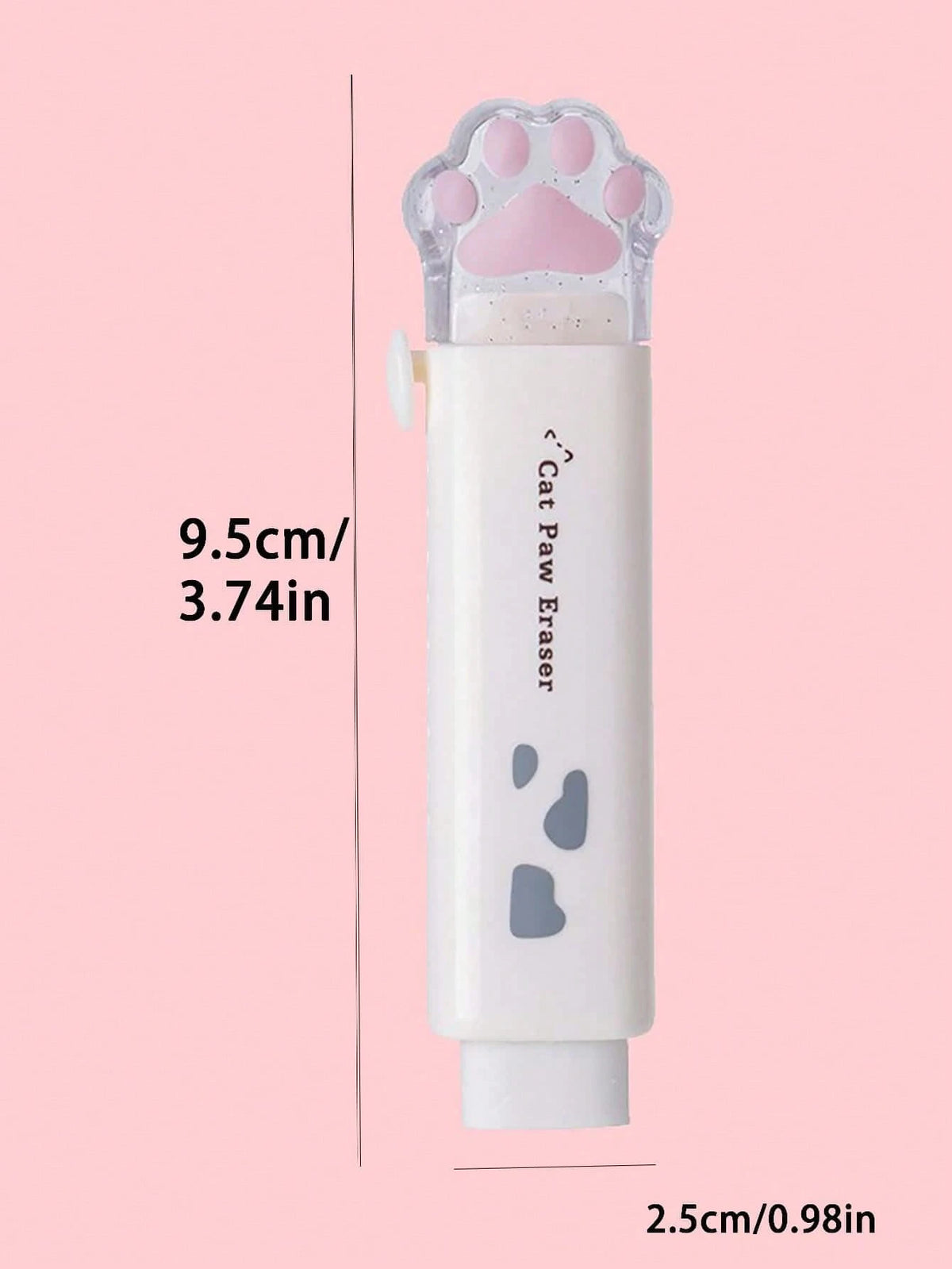 1pc Retractable Eraser With Replacement Eraser Core And Scissors