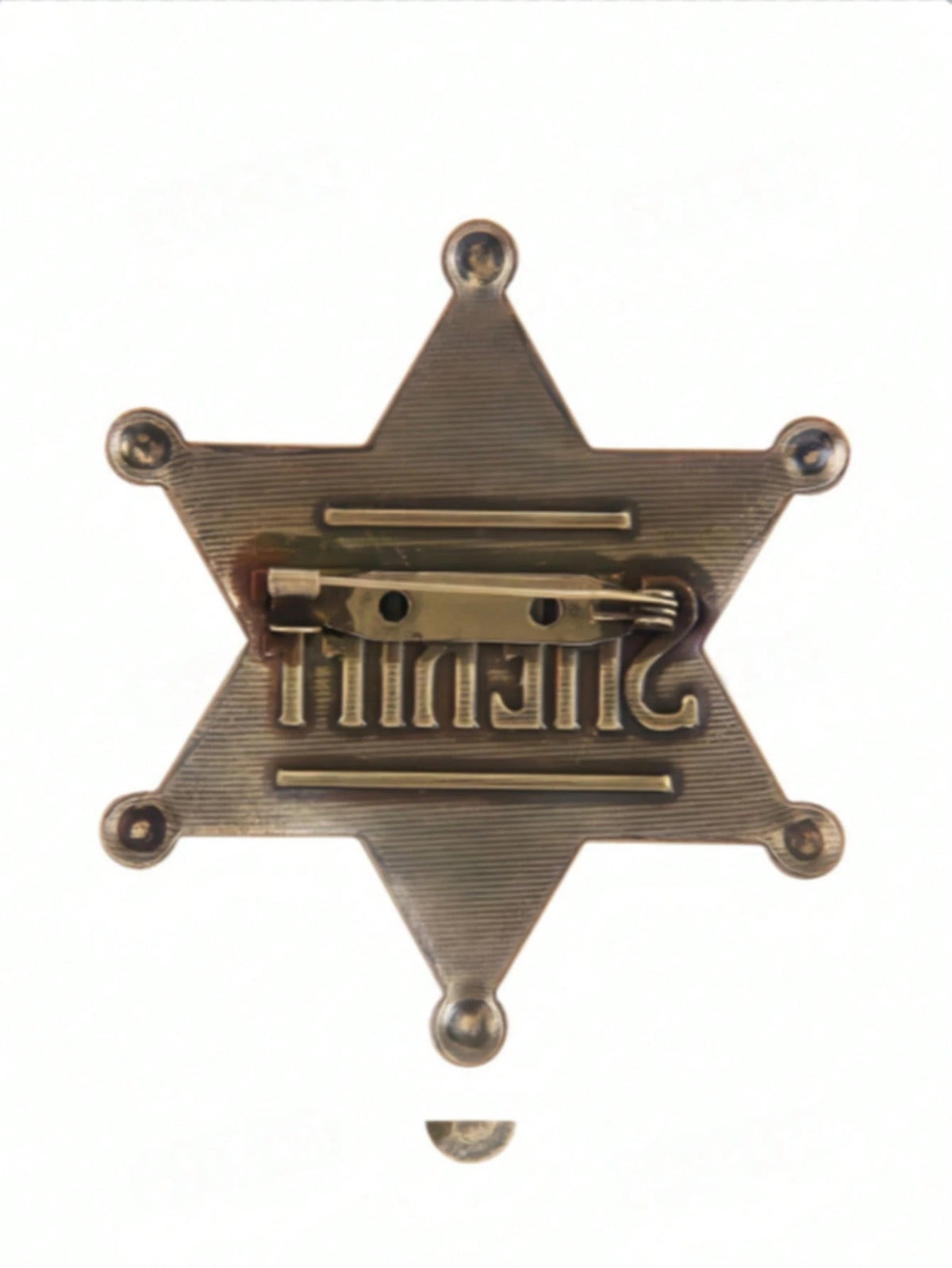 1pc/Sheriff Badge, Girls And Adults Metal Sheriff Badge, Western Police Vest Badge, Deputy Sheriff Badge, Cowboy Party Decoration Badge, Metal
