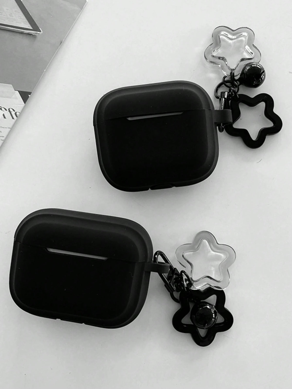 1pc Silicone One-Piece Star Earphone Case Compatible With AirPodPro 3 Pro2 Airpod3 Airpods2 1 Airpod4