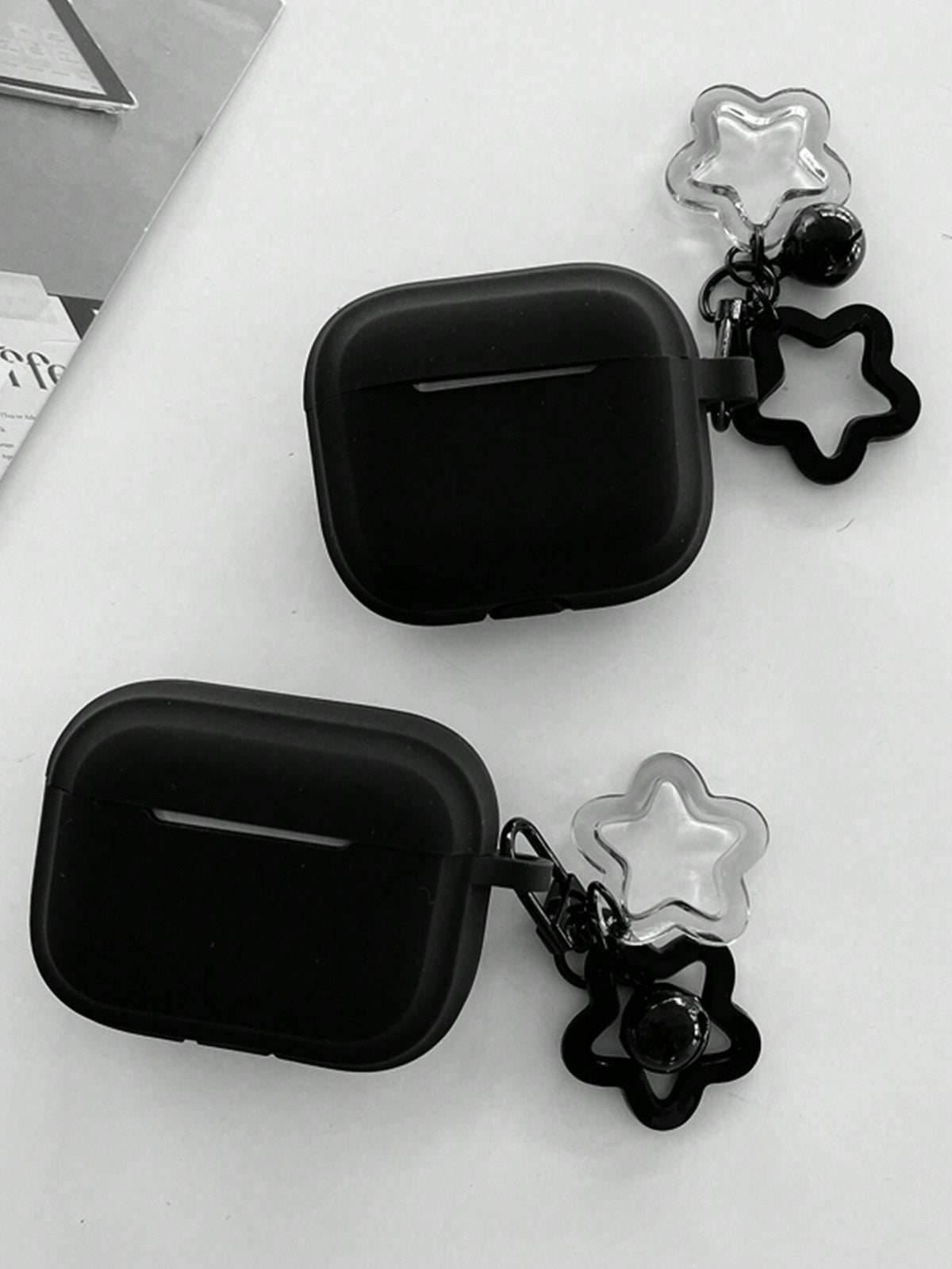 1pc Silicone One-Piece Star Earphone Case Compatible With AirPodPro 3 Pro2 Airpod3 Airpods2 1 Airpod4