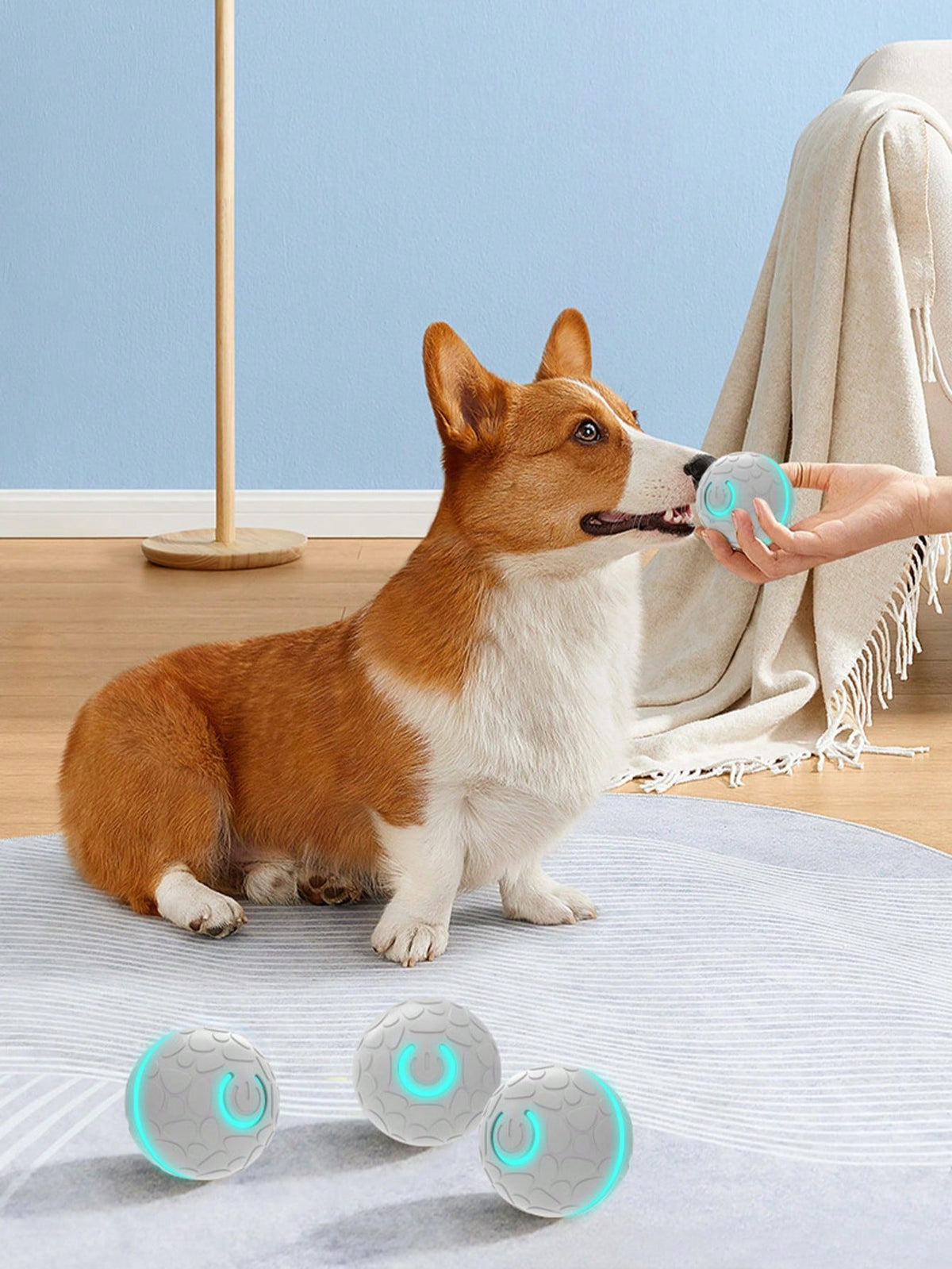 1pc Smart Dog Automatic Rolling Ball Toy, Cat Electric Gravity Sensing Ball, Pet Interactive Chewing Toy, Kitten Training Self-Propelled Entertainment Accessory