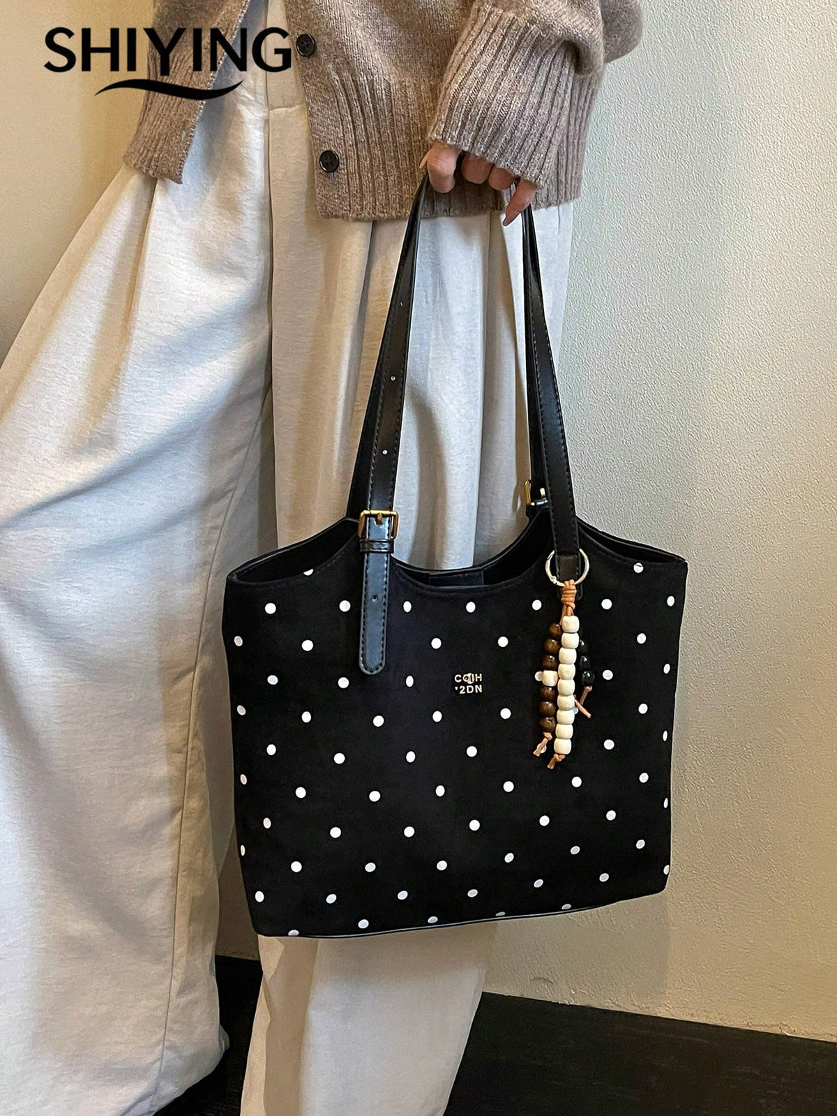 1pc Solid Color PU Leather New Women's Backpack, Suede Material, Shoulder Bag, Fashionable Large Capacity Tote Bag, Suitable For Commuting, Shopping, Dating