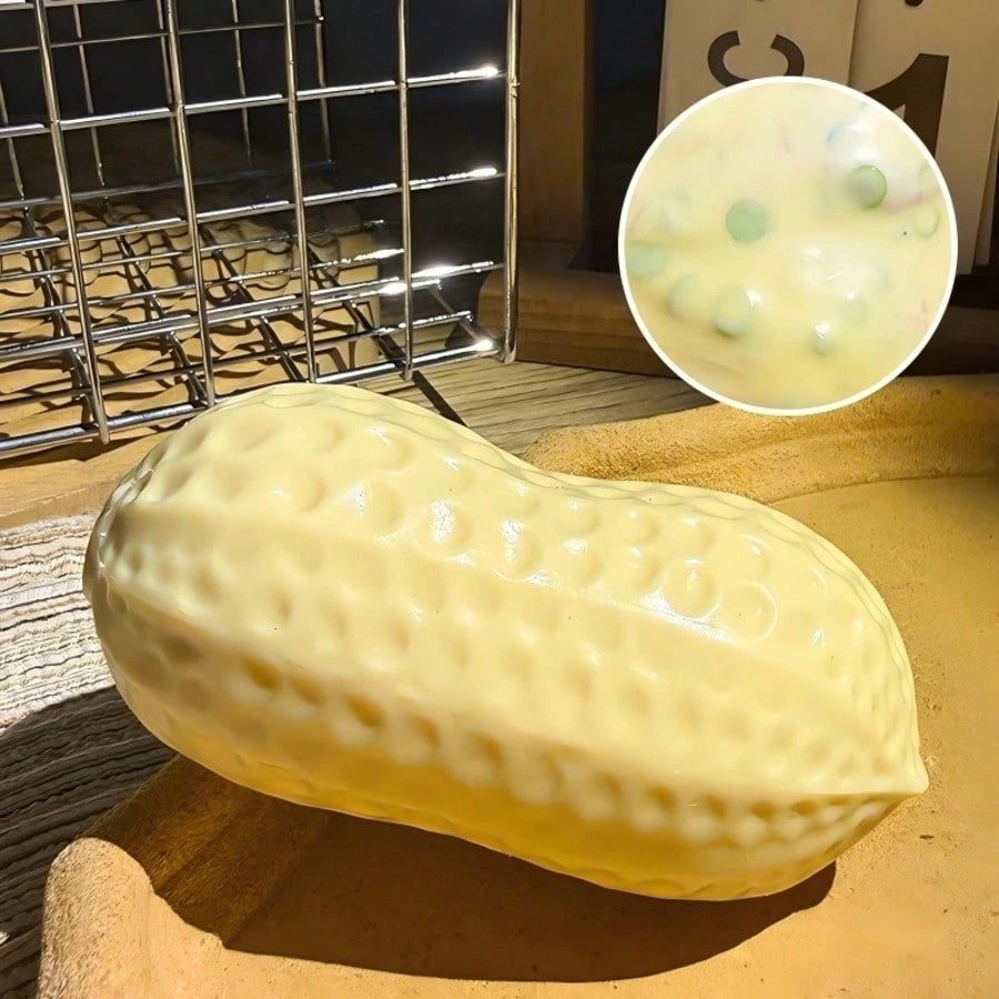 1pc-Squishy-Crispy Building Block Peanut Flour Peanut-Fun Quick Rebound-Building Block Style Squishy With Crispy Sound, Handmade Crispy Ball, Sound-Activated Squeeze Toy, Squeaky Food Stress Relief To