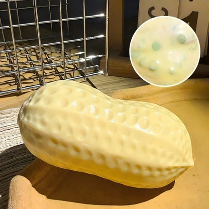 1pc-Squishy-Crispy Building Block Peanut Flour Peanut-Fun Quick Rebound-Building Block Style Squishy With Crispy Sound, Handmade Crispy Ball, Sound-Activated Squeeze Toy, Squeaky Food Stress Relief To