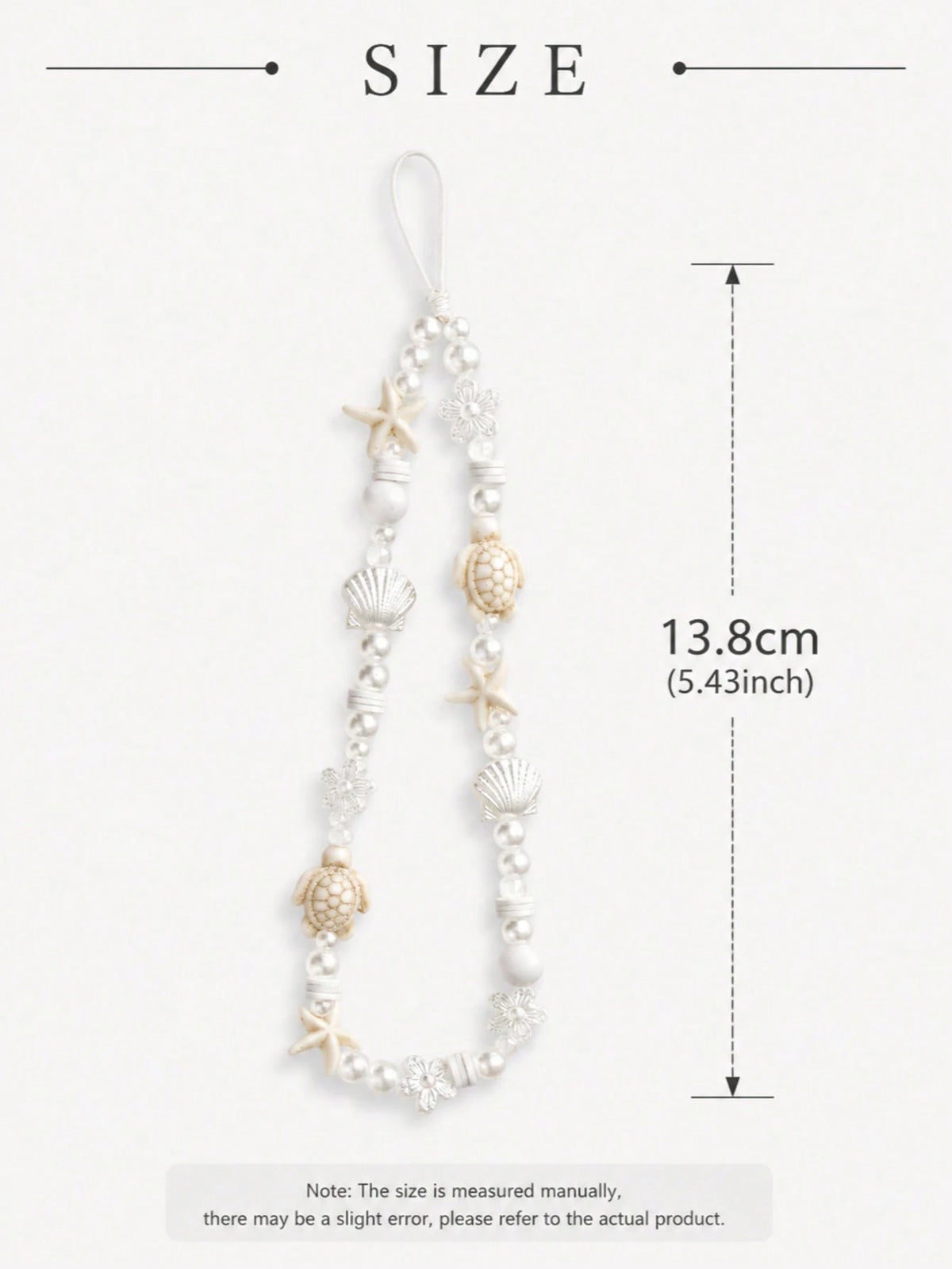 1pc Summer Ocean Creature Vacation Style Beaded Smartphone Lanyard Phone Strap Travel Vacation Accessory Pendant Phone Decoration Phone Accessory Smartphone Wristband Smartphone Crossbody Bag (Due To