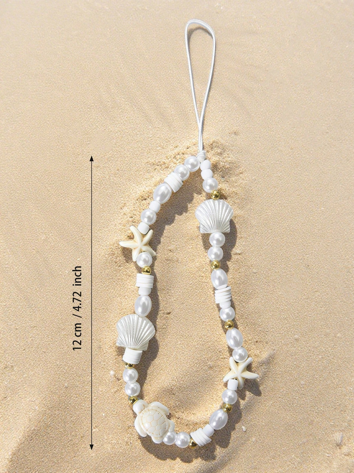 1pc Summer Ocean Creature Vacation Style Beaded Smartphone Lanyard Phone Strap Travel Vacation Accessory Pendant Phone Decoration Phone Accessory Smartphone Wristband Smartphone Crossbody Bag (Due To