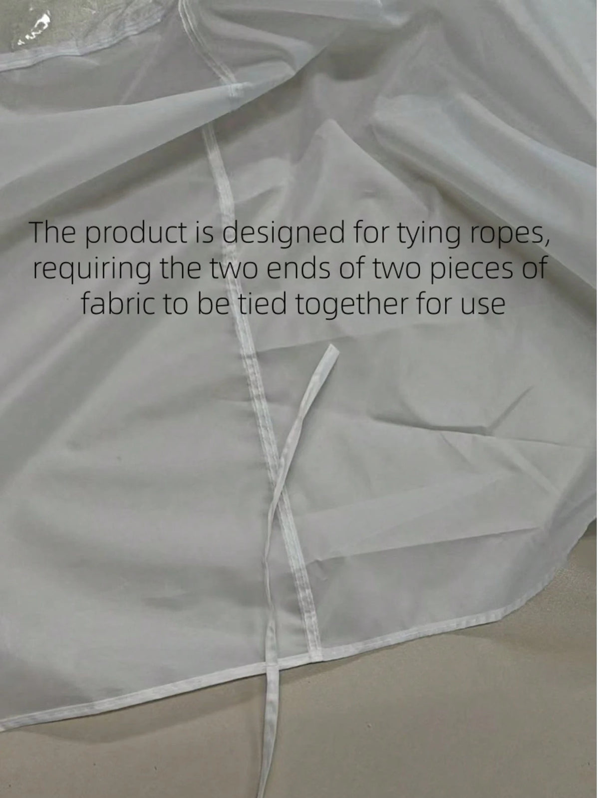 1pc Transparent Cold-Proof Sunshade Canopy, Outdoor 4-Leg Umbrella Fence Tent, Product Only Includes One Piece Of Tent Fabric, Fixed With Ropes On Four Sides, Does Not Include Top And Frame.