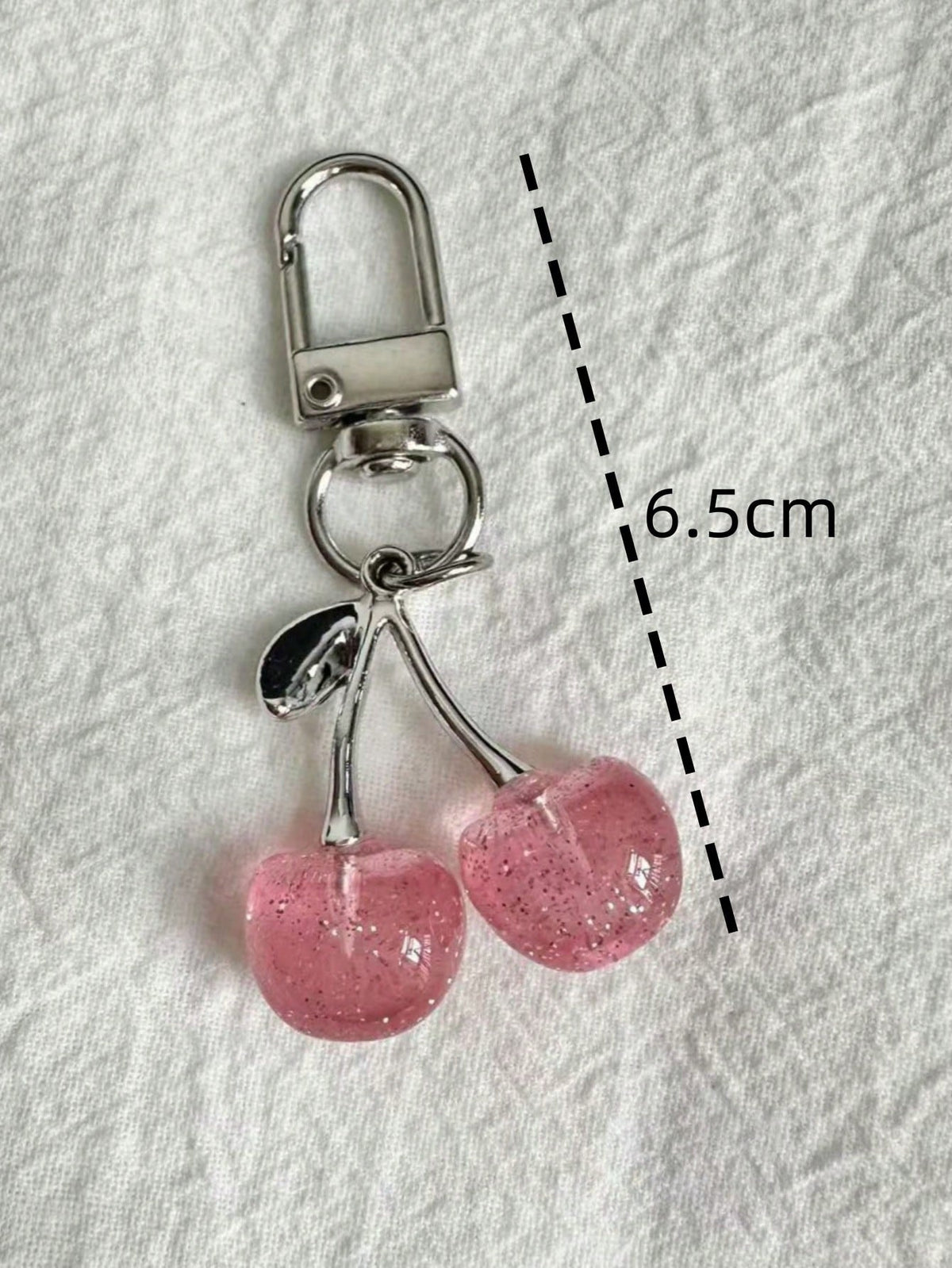 1pc Unisex Shiny Simulated Cherry Keychains Fashionable Decorative Keychain/Bag Charm Gifts For Women Valentines