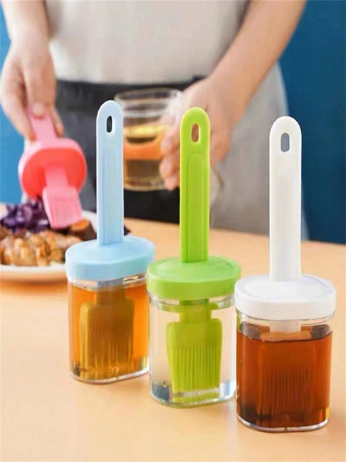 1pc Versatile Nylon/Silicone Basting Brush, Available In Multiple Colors, Suitable For Baking, Grilling, Cooking, Ideal Gift For New Year, Valentine's Day, Mother's Day, Father's Day, Graduation
