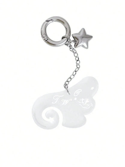 1pc Vintage Y2K Angelic Wings & Star Keychain Pendant Cute & Stylish Accessory Suitable For Bags Backpack Decor Keychain For Bag Car Accessories For Women