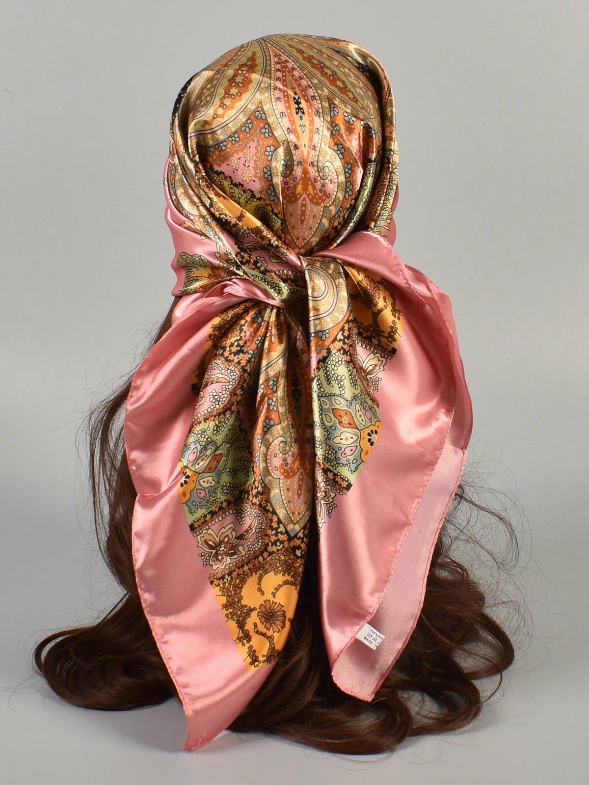 1pc Women's Paisley & Paisley Pattern Jacquard Print Scarf Large Square Shawl Fashion Headscarf For Travel Party Boho Bandana