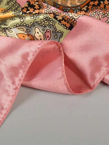 1pc Women's Paisley & Paisley Pattern Jacquard Print Scarf Large Square Shawl Fashion Headscarf For Travel Party Boho Bandana