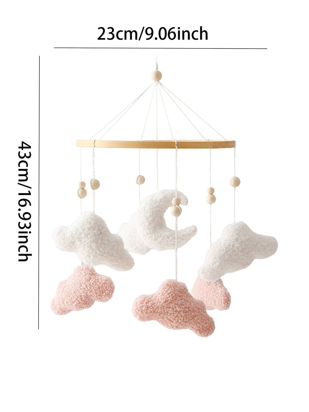 1pc Wooden Wind Chime Baby Crib Bell, Neutral Baby Crib Mobile, Suitable For Baby Room Decoration, Baby Showers, Baby Anniversaries