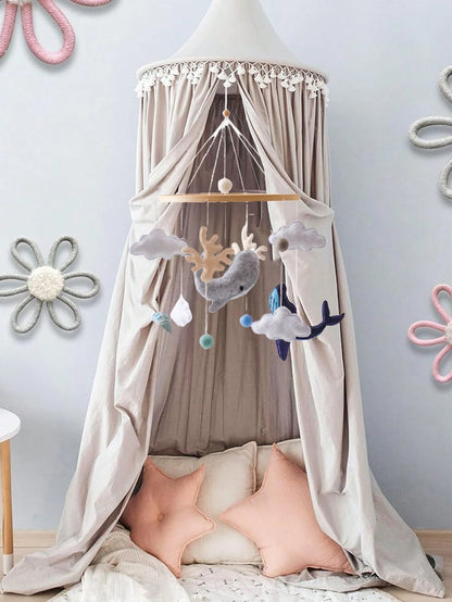 1pc Wooden Wind Chime Baby Crib Bell, Neutral Baby Crib Mobile, Suitable For Baby Room Decoration, Baby Showers, Baby Anniversaries