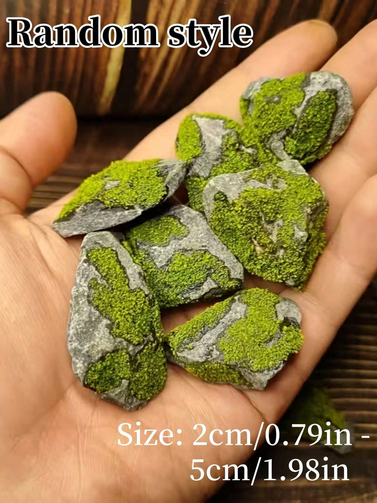 1SET Natural Stones Aquatic Moss Plants Miniature Sculptures Aquarium Decoration For Aquascape Forest Landscape Outdoor Handmade Miniature Scene Building Fish Tank Decor Home Office Gift