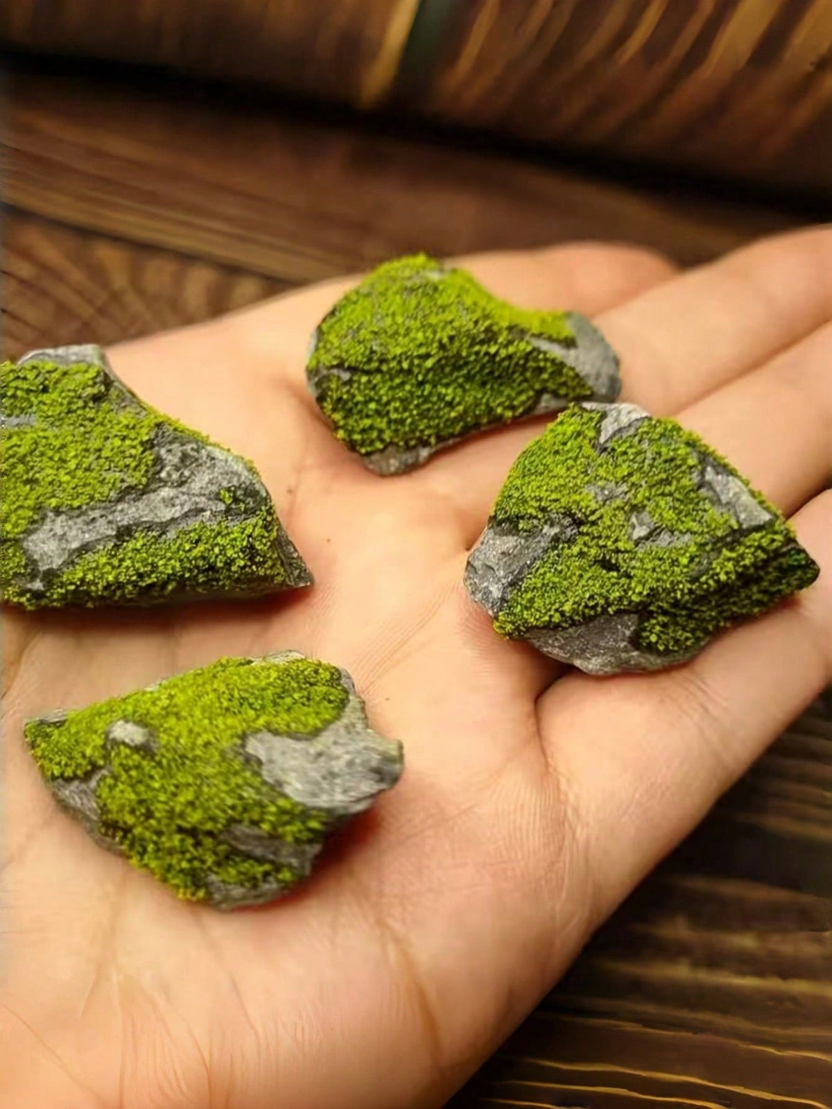 1SET Natural Stones Aquatic Moss Plants Miniature Sculptures Aquarium Decoration For Aquascape Forest Landscape Outdoor Handmade Miniature Scene Building Fish Tank Decor Home Office Gift