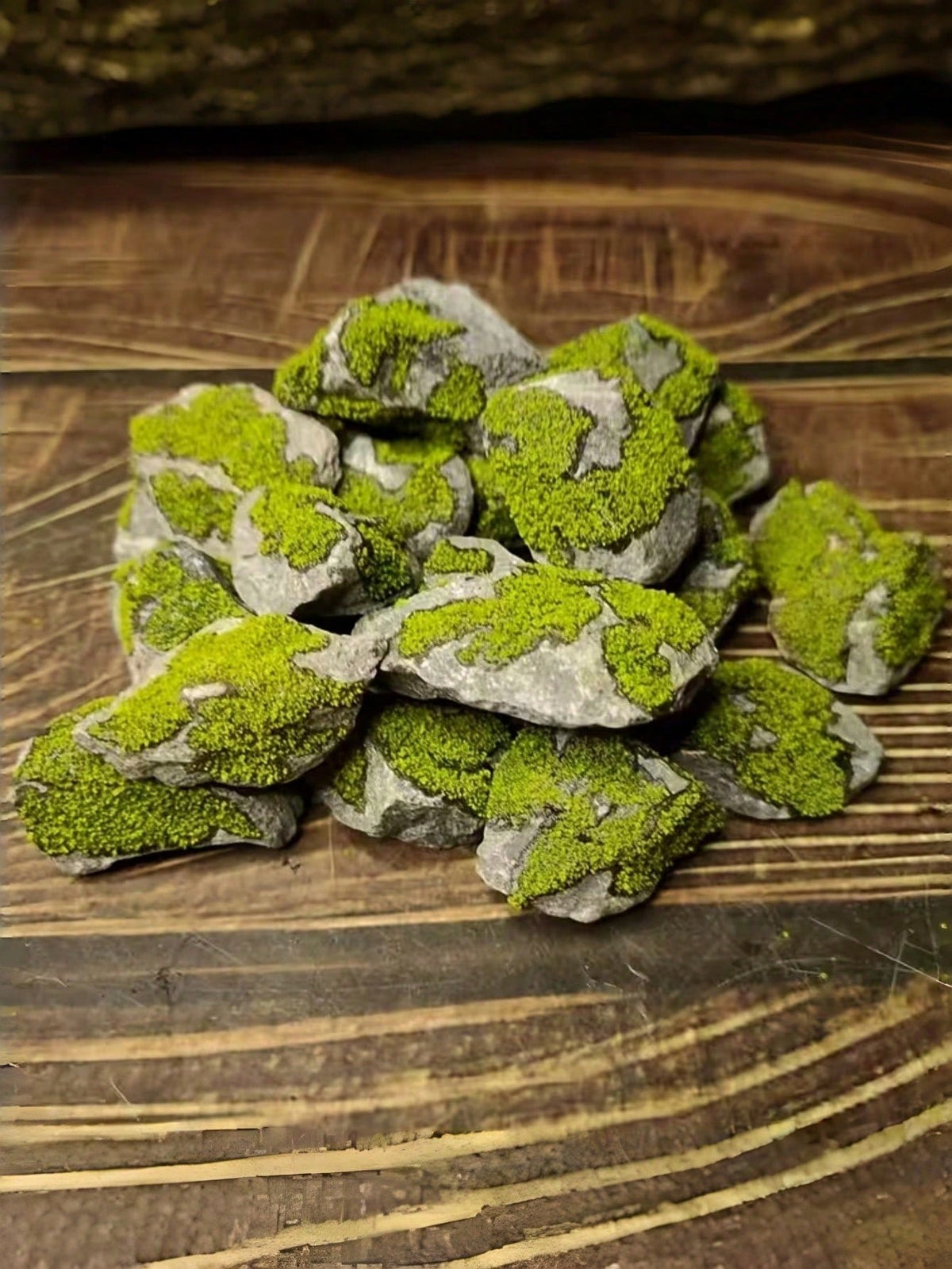 1SET Natural Stones Aquatic Moss Plants Miniature Sculptures Aquarium Decoration For Aquascape Forest Landscape Outdoor Handmade Miniature Scene Building Fish Tank Decor Home Office Gift