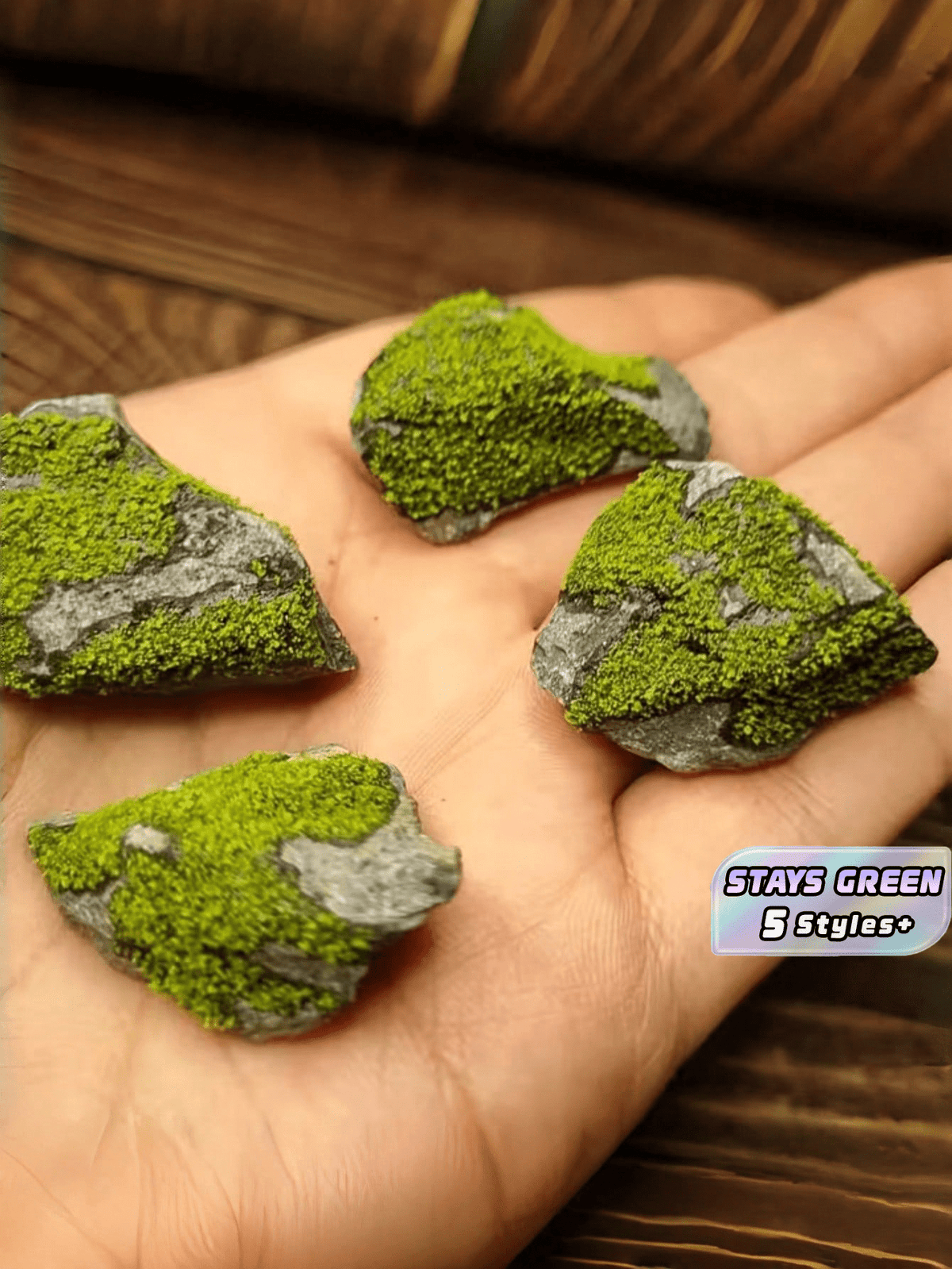 1SET Natural Stones Aquatic Moss Plants Miniature Sculptures Aquarium Decoration For Aquascape Forest Landscape Outdoor Handmade Miniature Scene Building Fish Tank Decor Home Office Gift