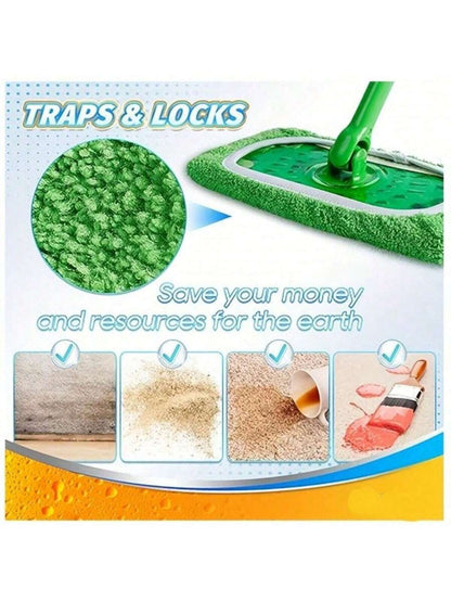 2/4/6/8pcs Microfiber Cleaning Mop Replacement Pad, Flat Mop Replacement Cloth Cover Mop, Compatible With Sweepers, Flat Floor Mop, Washable And Durable Replacement Mop, Household Wet And Dry Spin Mop