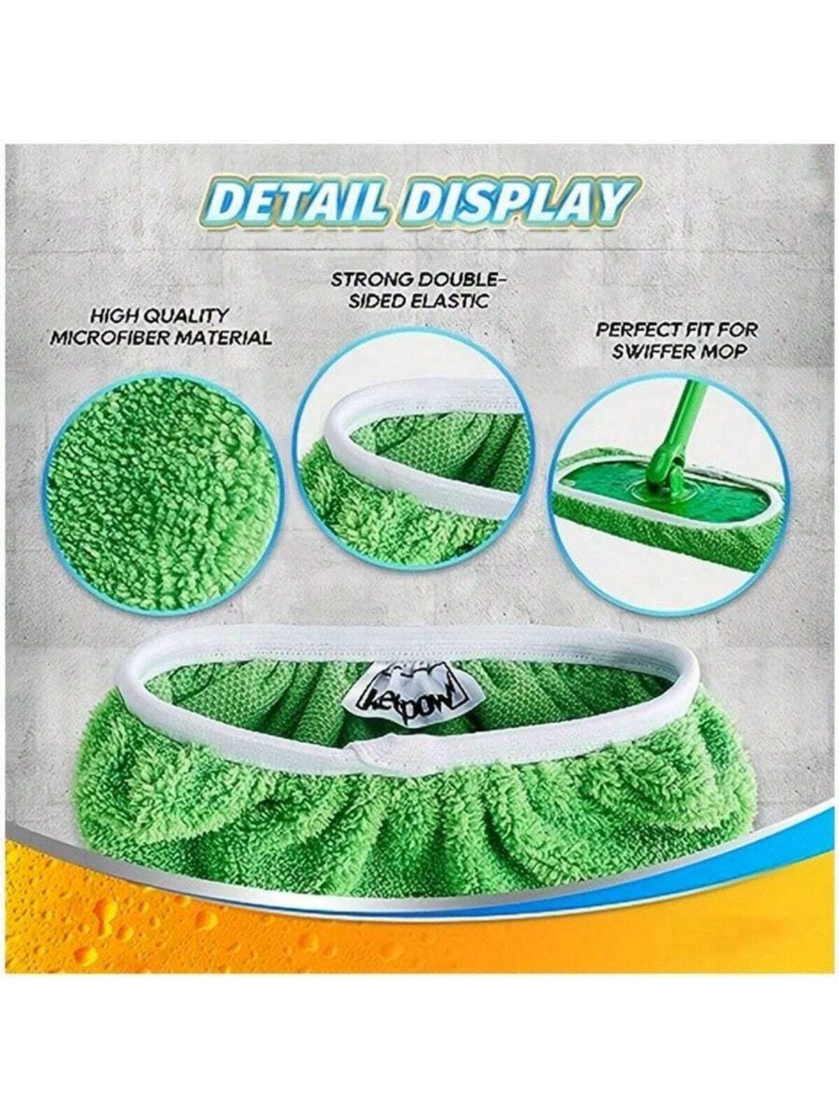 2/4/6/8pcs Microfiber Cleaning Mop Replacement Pad, Flat Mop Replacement Cloth Cover Mop, Compatible With Sweepers, Flat Floor Mop, Washable And Durable Replacement Mop, Household Wet And Dry Spin Mop